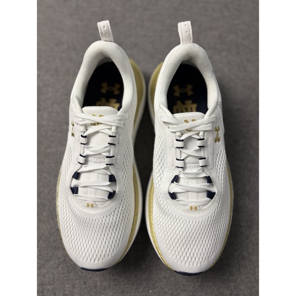 Under Armour HOVR Infinite Elite 2 Notre Dame Fighting Irish Men\'s 10 White Gold